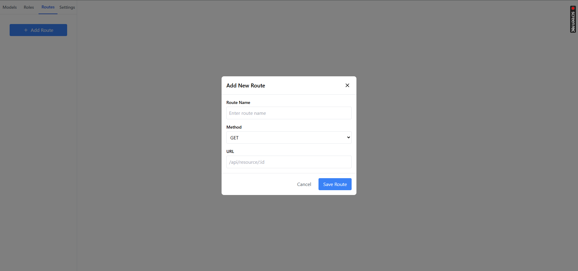 route editor screenshot